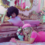 Jagger Jumpsuit in Bubblegum Pink - size: XS