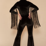 Rainbow Chaser Fringe Jumpsuit in Black