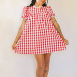 The Carolyn Gingham Mini-Dress