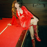 Cherry Bomb Fringe Romper