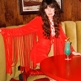 Cherry Bomb Fringe Romper