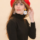Brigitte Beret in Cherry Red