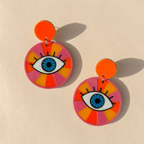 Rainbow Eye Earrings
