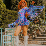 Psychedelic Swirl Fringe Romper