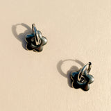 Silver Mini Hoop Earrings in Daisy