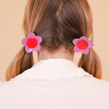 Flower Ponytail Tie in Purple