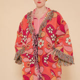 Rose Daisy Blanket Robe Coat
