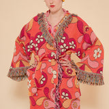 Rose Daisy Blanket Robe Coat