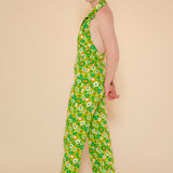 Cecilia Jumpsuit in Green Daisy
