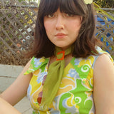 Square Scarf Slide in Orange